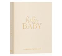 Lanpn Hello Baby - Diario per bambini con copertina rigida in lino, 154 pagine