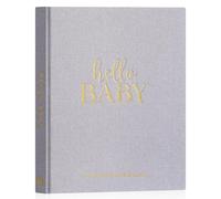 Lanpn Hello Baby - Diario per bambini con copertina rigida in lino, 154 pagine