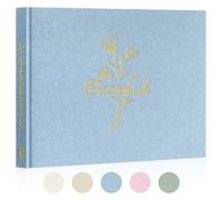 Lanpn Libro degli ospiti per matrimonio, compleanno, album degli ospiti, libro degli ospiti, libro degli ospiti in lino, per anniversari, compleanni, baby shower, battesimo (108 pagine, blu)
