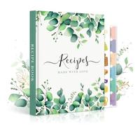 Lanpn Libro di Ricette da Scrivere, A5 Quaderno per Ricette Il Mio Ricettario in Pelle, Recipe Cook Journal Book to Write in Your own Recipes, Libri di Cucina Cooker Girl Libro