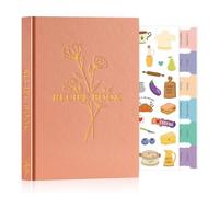 Lanpn Libro di Ricette Il Mio Ricettario A5 in Pelle, Quaderno per Ricette da Scrivere, Recipe Cook Journal Book to Write in Your own Recipes, Libri di Cucina Cooker Girl Libro, Rosa