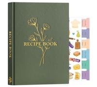 Lanpn Libro di Ricette Il Mio Ricettario B5 in Pelle, Quaderno per Ricette da Scrivere, Recipe Cook Journal Book to Write in Your own Recipes, Libri di Cucina Cooker Girl Libro, Verde