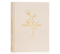 Lanpn Mamma Raccontami la Storia della Tua Vita, Diario guidato in Lino con 270+ Domande Libro dei Ricordi di Madre Mom Story Book Journal Festa della Mamma Compleanno Natale Regalo, Beige, Inglese