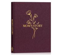 Lanpn Mamma Raccontami la Storia della Tua Vita, Diario guidato in Lino con 270+ Domande Libro dei Ricordi di Madre Mom Story Book Journal Festa della Mamma Compleanno Natale Regalo, Viola, Inglese