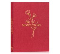 Lanpn Mamma Raccontami la Storia della Tua Vita, Diario guidato in Lino con 270+ Domande Libro dei Ricordi di Madre Mom Story Book Journal Festa della Mamma Compleanno Natale Regalo, Rosso, Inglese