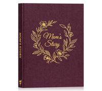 Lanpn Mamma Raccontami la Storia della Tua Vita, Diario guidato in Lino con 270+ Domande Libro dei Ricordi di Madre Mom Story Book Journal Festa della Mamma Compleanno Natale Regalo, Inglese, Viola