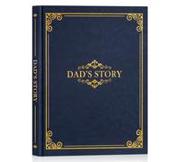 Lanpn Papà Raccontami la Storia della Tua Vita, Diario Voglio Sapere la tua Storia Papa 300+ Domande, Dad Story Book Journal Libro Ricordi di Padre Festa del Papà Compleanno Natale Regalo, Blu