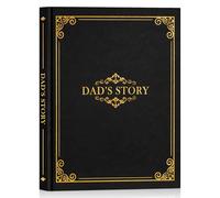 Lanpn Papà Raccontami la Storia della Tua Vita, Diario Voglio Sapere la tua Storia Papa 300+ Domande, Dad Story Book Journal Libro Ricordi di Padre Festa del Papà Compleanno Natale Regalo, Nero