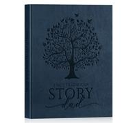 Lanpn Papà Raccontami la Storia della Tua Vita, Diario Voglio Sapere la tua Storia Papa 300+ Domande, Dad Story Book Journal Libro Ricordi di Padre Festa del Papà Natale Compleanno Regalo, Blu