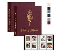 Lanpn Polaroid Album Fotografico 208 Tasche 2 Pack, Album per Fujifilm Instax Mini 7s 8 8+ 9 11 25 26 50s 70 90 LiPlay 2x3 inch Film Papier Foto Polaroid Snap PIC-300 Kodak Instant Printer, Viola