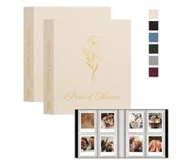 Lanpn Polaroid Album Fotografico 208 Tasche 2 Pack, Album per Fujifilm Instax Mini 7s 8 8+ 9 11 25 26 50s 70 90 LiPlay 2x3 inch Film Papier Foto Polaroid Snap PIC-300 Kodak Instant Printer, Beige