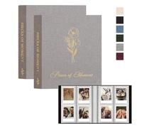 Lanpn Polaroid Album Fotografico 208 Tasche 2 Pack, Album per Fujifilm Instax Mini 7s 8 8+ 9 11 25 26 50s 70 90 LiPlay 2x3 inch Film Papier Foto Polaroid Snap PIC-300 Kodak Instant Printer, Grigio