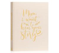 Lanpn Raccontami la Storia della Tua Vita Mamma, Diario guidato in Lino con 270+ Domande Festa della Mamma Compleanno Natale Regalo Libro dei Ricordi Madre Mom Story Book Journal, Beige, Inglese