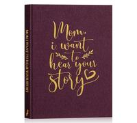 Lanpn Raccontami la Storia della Tua Vita Mamma, Diario guidato in Lino con 270+ Domande Festa della Mamma Compleanno Natale Regalo Libro dei Ricordi Madre Mom Story Book Journal, Viola, Inglese