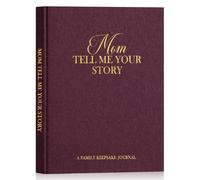 Lanpn Raccontami la Storia della Tua Vita Mamma, Diario guidato in Lino con 270+ Domande Festa della Mamma Compleanno Natale Regalo Libro dei Ricordi Madre Mom Story Book Journal, Inglese, Viola