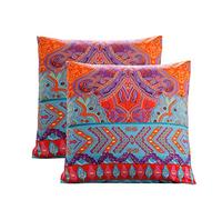 Lanqinglv - Biancheria da letto in stile bohémiano, 3 pezzi, con copripiumino e federa 80 x 80 cm, Microfibra, Kissenbezug-mjh, 80x80cm*2