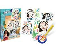 Lansay - BLOPENS - Disney VAIANA 2 Tropi-Cool - Mini pennarelli a Soffio Bambini dai 5 Anni - attività Creativa Disney con Stencil riutilizzabili - 6 Mini Blopens - Tappi Lavabili