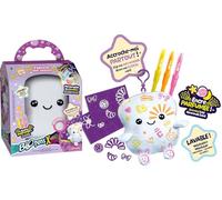 Lansay - BLOPENS XTRA - Mini Squishy personalizzabile - 1 squishy modello casuale - Pennarelli a soffio bambini dai 6 anni - Set creativo con stencil adesivi e inchiostro profumato - 3 Blopens