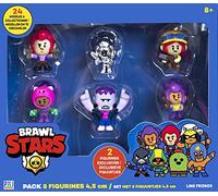 Lansay Brawl Stars - Confezione da 8 statuette da 4,5 cm, con personaggi dei videogiochi, da 8 anni