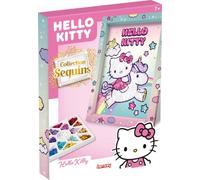 Lansay - Collection Sequins Hello Kitty - Quadro Paillettes - Da 7 Anni | Set Kawaii - Cornice, Base in Polistirolo, Spilli e Paillettes Inclusi - Attività Rilassante - Da Appendere o Appoggiare