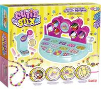Lansay - Cutie Stix Studio Multi Creazioni - Kit Bigiotteria - Da 4 Anni | Gioielli da Realizzare - 16 Bastoncini, Oltre 300 Perline e 80 Aquabeads - Macchina da Taglio Integrata - Custodia Inclusa
