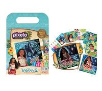 Lansay - PIXELO PHOSPHO 2D Disney Vaiana 2 - Kit Creativo Disegno Fosforescente per Bambini 7 Anni+ - Disegni Luminosi Che Brillano al Buio - attività Manuale Senza Pile con Licenza Disney