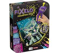 Lansay - Pixelo Phospho 2D - Kit con 8 Disegni Fosforescenti - Da 7 Anni | Colorare a Puntini - 1 Penna Elettronica e Immagini Incluse - Colori che Brillano al Buio - Attività Creativa e Rilassante