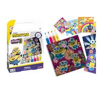 Lansay - PIXELO PHOSPHO 2D Minions - Kit Creativo Disegno Fosforescente per Bambini dai 7 Anni - Disegni Luminosi Che Brillano al Buio con Gel Speciale - attività Manuale Senza Pile e Senza Schermo