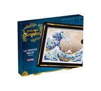 Lansay - Sequins Collection - La Grande Onda - Hokusai - Crea Una Scintillante Pittura di Paillettes di Hokusai - Vano portaoggett - attività Creativa per Adulti e Adolescenti dai 14 Anni