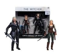 Lansay The Witcher - Geralt di Riv & Ciri - Netflix (Stagione 3), 18 cm - Statuetta da collezione e accessori - Personaggi cinematografici - Dai 12 anni