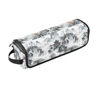 Lanscape Ink - Custodia da viaggio 2 in 1 in stile cinese con cuscinetto resistente al calore, custodia da viaggio portatile per ferro arricciacapelli, piastra per capelli, asciugacapelli piatto