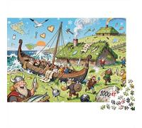 L'Anse Aux Meadows Viking Village Riot Puzzle in Legno Impermeabile DIY Puzzles Da 1000 Pezzi Per Adulti Impossibili Giochi Di Impegnativi