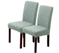 LANSHENG Coprisedia, Coprisedie con Schienale 2 Pezzi, Elasticizzati Copri Sedia Soggiorno, Copri Sedie Cucina Universali, Lavabile Estraibile (Verde Salvia, 2 Pezzi)