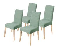 LANSHENG Coprisedie con Schienale 4 Pezzi, Elasticizzato Coprisedie Moderno Coprisedia Lavabile Estraibile, Fodere Coprisedie Universale per Sala da Pranzo Cucina, Coperture per Sedie, Fagiolo Verde