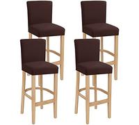 LANSHENG - Coprisgabello da bar, elasticizzato, lavabile, estensibile e rimovibile, per sedia da pranzo, sedia da bar (Caffè, 4 Pezzi)