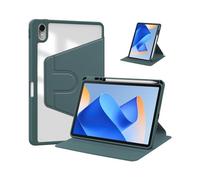 Lanshui Accessori per tablet, 360° Rotating Ultra-thin Case with Pen Slot, Acrylic Protective Leather Cover Suitable for Huawei Matepad Air 11.5 2023 Universal(Dark Green)