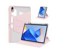 Lanshui Accessori per tablet, 360° Rotating Ultra-thin Case with Pen Slot, Acrylic Protective Leather Cover Suitable for Huawei Matepad Air 11.5 2023 Universal(Rose)