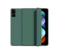 Lanshui Accessori per tablet, Anti Drop Silicone Shell, Triple Fold Tablet Protective Case Suitable for Xiaomi Pad 6S Pro-12.4 inch(Dark Green)