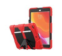 Lanshui Accessori per tablet, Anti-Drop TPU+Silicone Shell, Bracket Protective Case Suitable for Samsung Galaxy Tab A9 8.7-inch(Rosso)