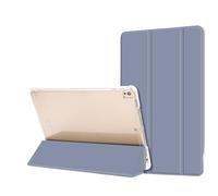 Lanshui - Accessori per tablet, cover posteriore trasparente in silicone acrilico, custodia pieghevole in pelle PU a tre pieghe compatibile con iPad Pro 11 2024 11" (lavanda)
