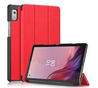 Lanshui Accessori per tablet, Custodia rigida for PC, custodia con supporto in similpelle a tre ante compatibile con Lenovo Tab 10.1 pollici TB-311FU 2025(Rosso)