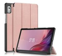 Lanshui Accessori per tablet, Custodia rigida for PC, custodia con supporto in similpelle a tre ante compatibile con Lenovo Tab 10.1 pollici TB-311FU 2025(Rose gold)