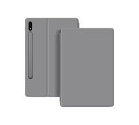 Lanshui Accessori per tablet, Magnetic Double-sided Clip Tablet Leather Protective Case Suitable for Samsung Galaxy Tab S9 Plus 12.4 inch/X810(Gris)