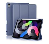 Lanshui Accessori per tablet, Silicone Leather Case with Pen Slot, Tablet Protective Cover Suitable for iPad Air 13 inch 2024(Lavender)