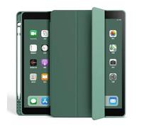 Lanshui - Custodia per iPad 10.2 Pro 11 13 9.7 Mini 6 10.5 Air 3 Smart Cover con portamatite, iPad 11°, 10°, 9°, 8°, 7°, 6°, 5° 2025, colore: verde scuro, iPad 10.2 7th 8th 9th)