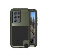 Lanshui Custodie, Heavy Duty Metal Silicone Case Full Body Sturdy Defender Cover compatible with Samsung Galaxy S25 Ultra 6.9 inch(Verde)