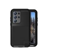 Lanshui Custodie, Heavy Duty Metal Silicone Case Full Body Sturdy Defender Cover compatible with Samsung Galaxy S25 Ultra 6.9 inch(Nero)