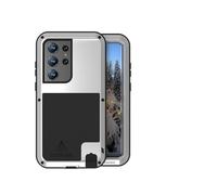 Lanshui Custodie, Heavy Duty Metal Silicone Case Full Body Sturdy Defender Cover compatible with Samsung Galaxy S25 Ultra 6.9 inch(Silver)