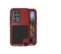 Lanshui Custodie, Heavy Duty Metal Silicone Case Full Body Sturdy Defender Cover compatible with Samsung Galaxy S25 Ultra 6.9 inch(Rosso)