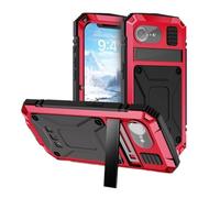 Lanshui Custodie, Luxury Aluminum Metal Shockproof Cover, Full Protection Phone Case Compatible with iPhone 16 PRO Max 6.9 inch(Rosso)